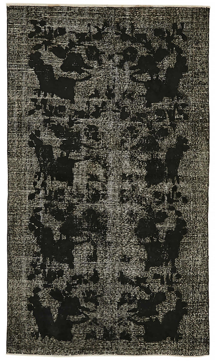4x6 Vintage Hand-Carved Turkish Rug - 46882