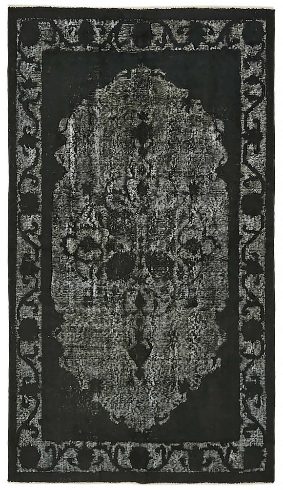 4x7 Vintage Hand-Carved Turkish Rug - 46883