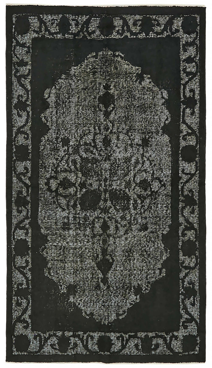 4x7 Vintage Hand-Carved Turkish Rug - 46883
