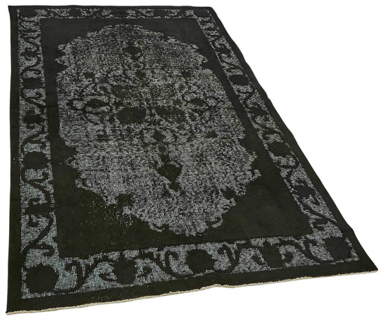 4x7 Vintage Hand-Carved Turkish Rug - 46883