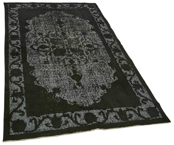 4x7 Vintage Hand-Carved Turkish Rug - 46883