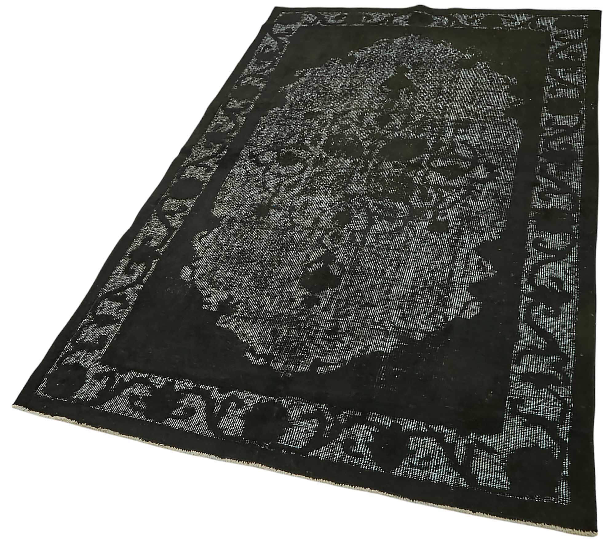 4x7 Vintage Hand-Carved Turkish Rug - 46883