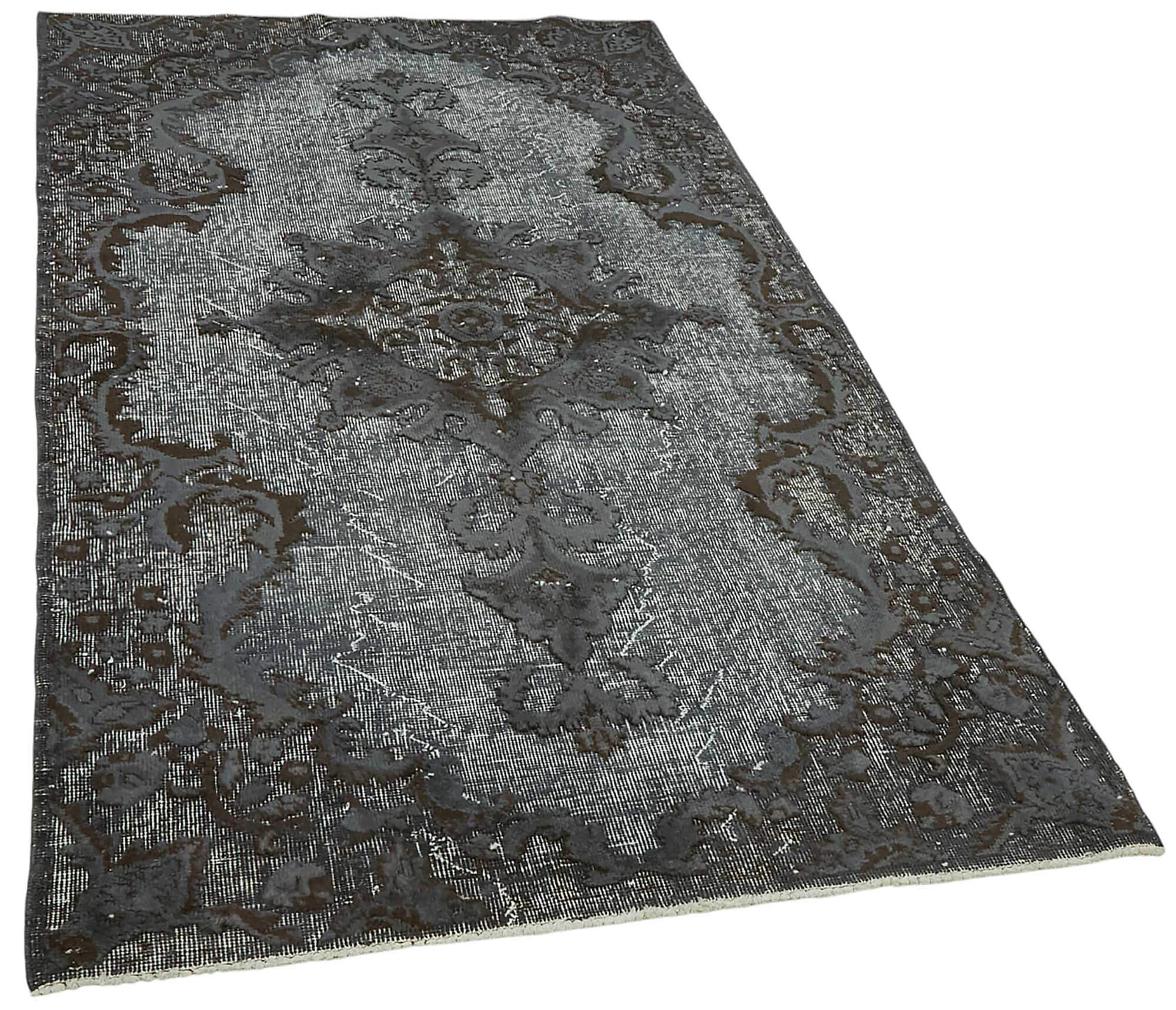 4x7 Vintage Hand-Carved Turkish Rug - 46887