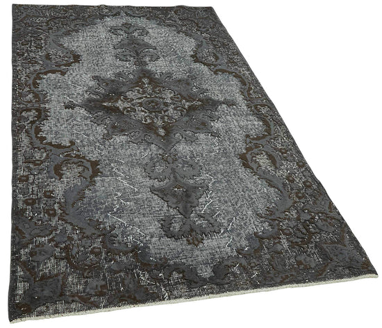 4x7 Vintage Hand-Carved Turkish Rug - 46887