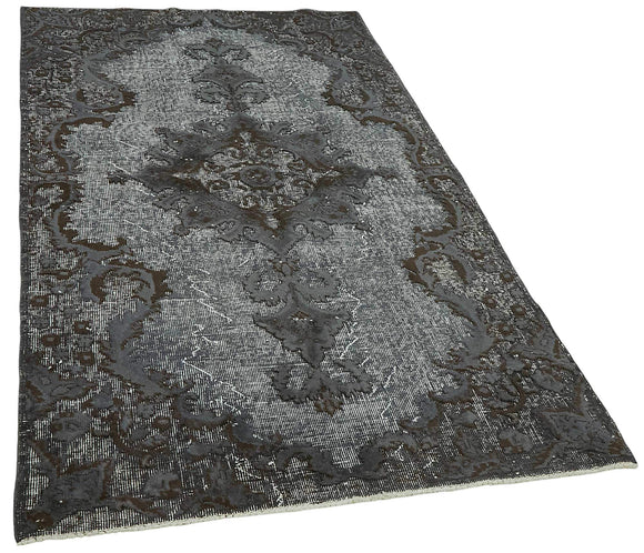 4x7 Vintage Hand-Carved Turkish Rug - 46887