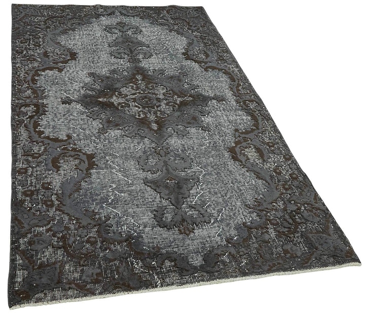 4x7 Vintage Hand-Carved Turkish Rug - 46887