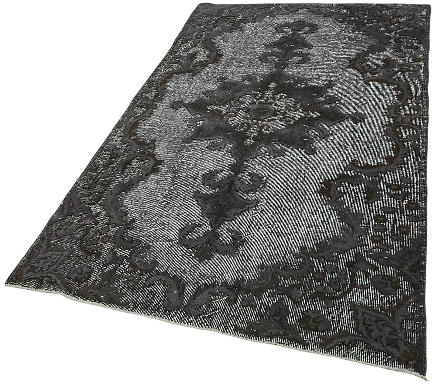 4x7 Vintage Hand-Carved Turkish Rug - 46887