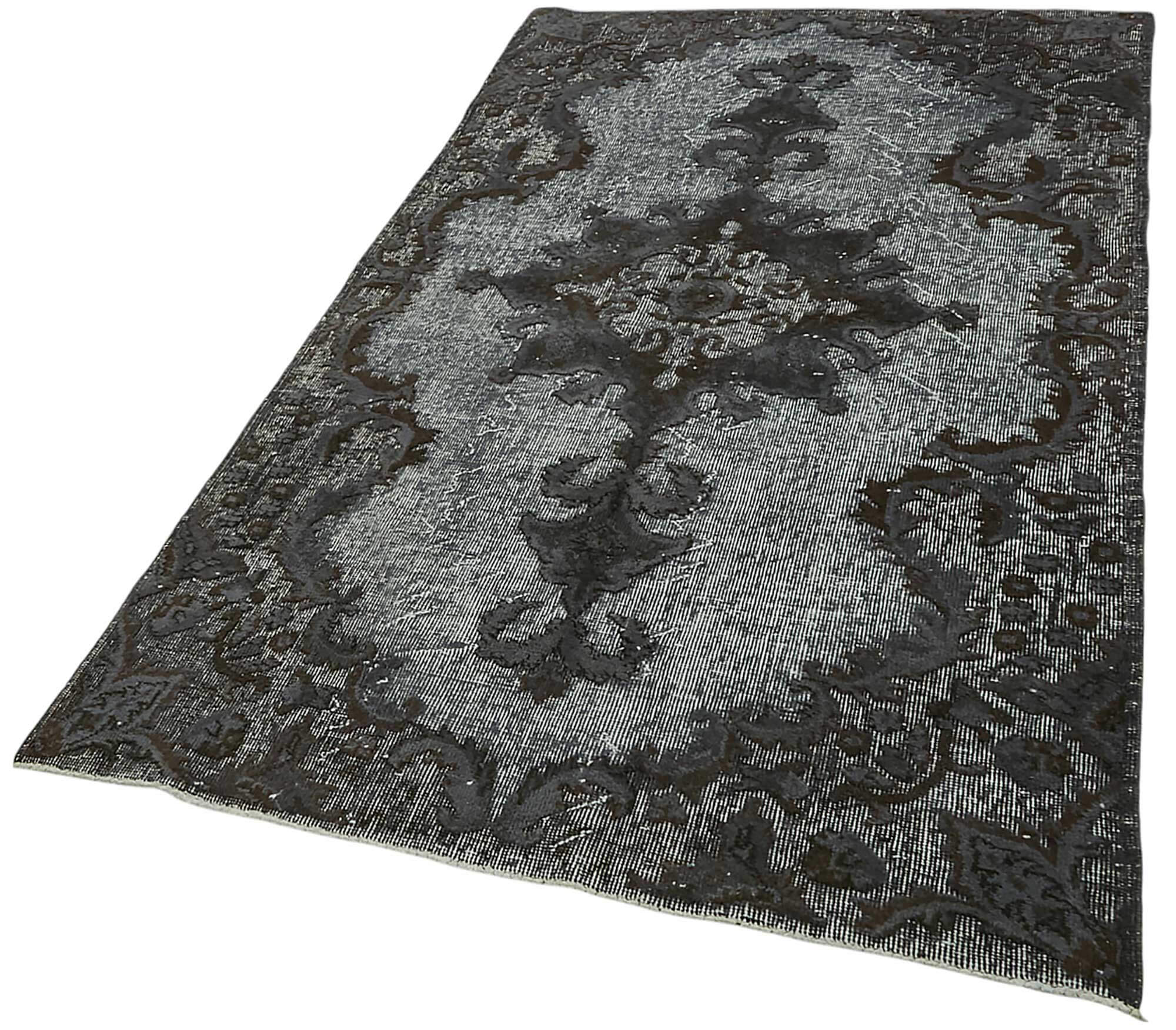 4x7 Vintage Hand-Carved Turkish Rug - 46887