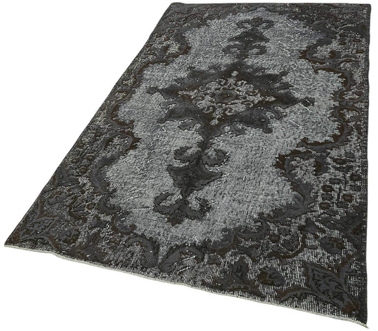 4x7 Vintage Hand-Carved Turkish Rug - 46887