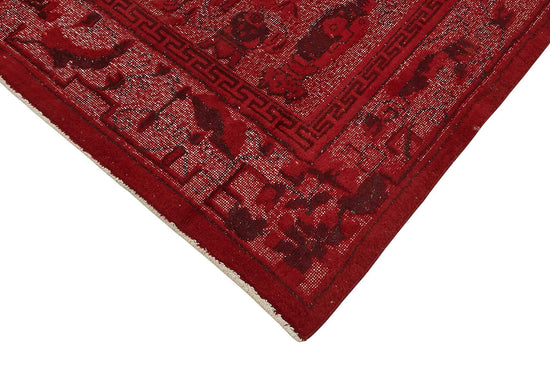 7x10 Vintage Hand-Carved Turkish Rug - 46890