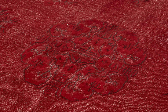 7x10 Vintage Hand-Carved Turkish Rug - 46890