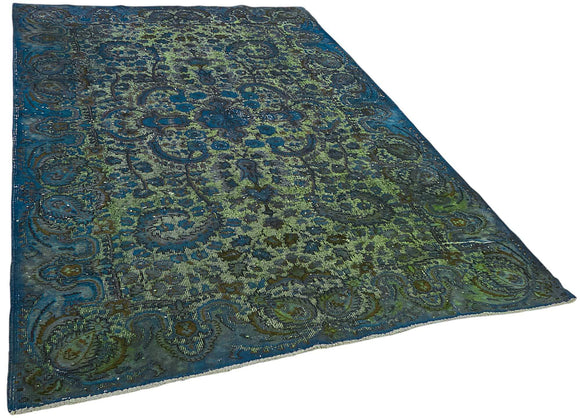 6x9 Vintage Hand-Carved Turkish Rug - 46892