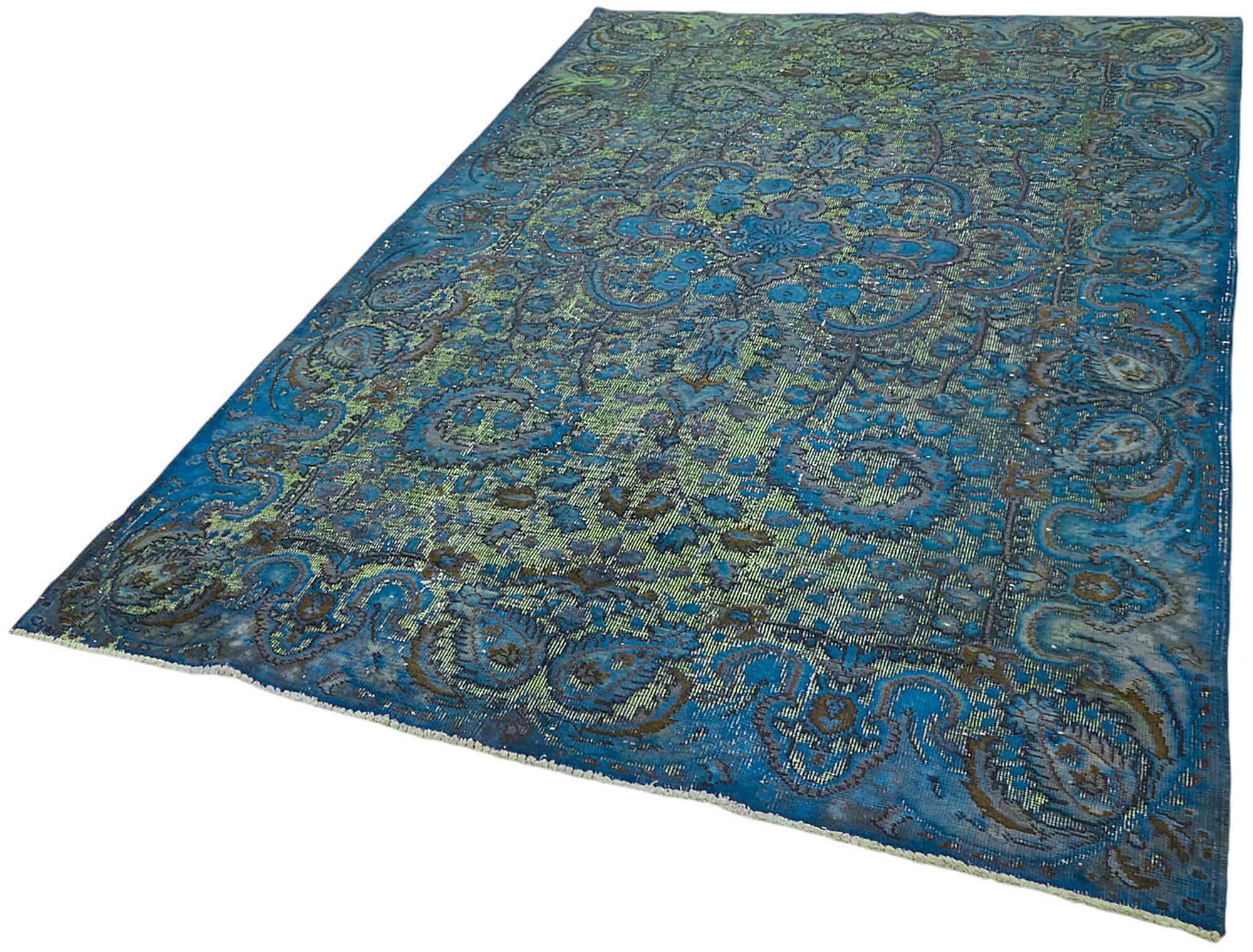 6x9 Vintage Hand-Carved Turkish Rug - 46892