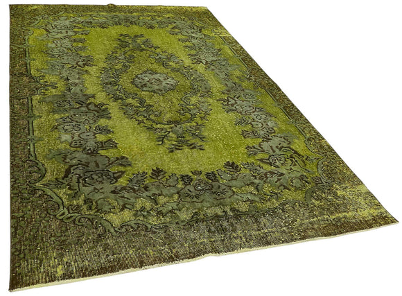 6x9 Vintage Hand-Carved Turkish Rug - 46893