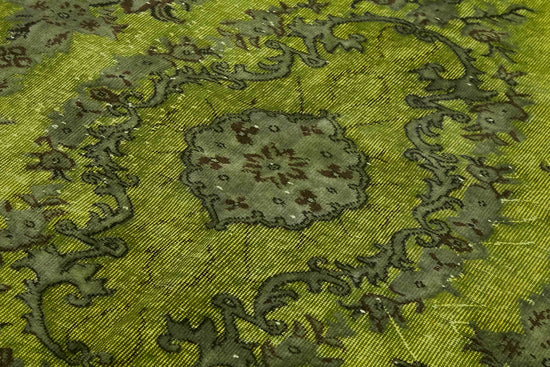 6x9 Vintage Hand-Carved Turkish Rug - 46893