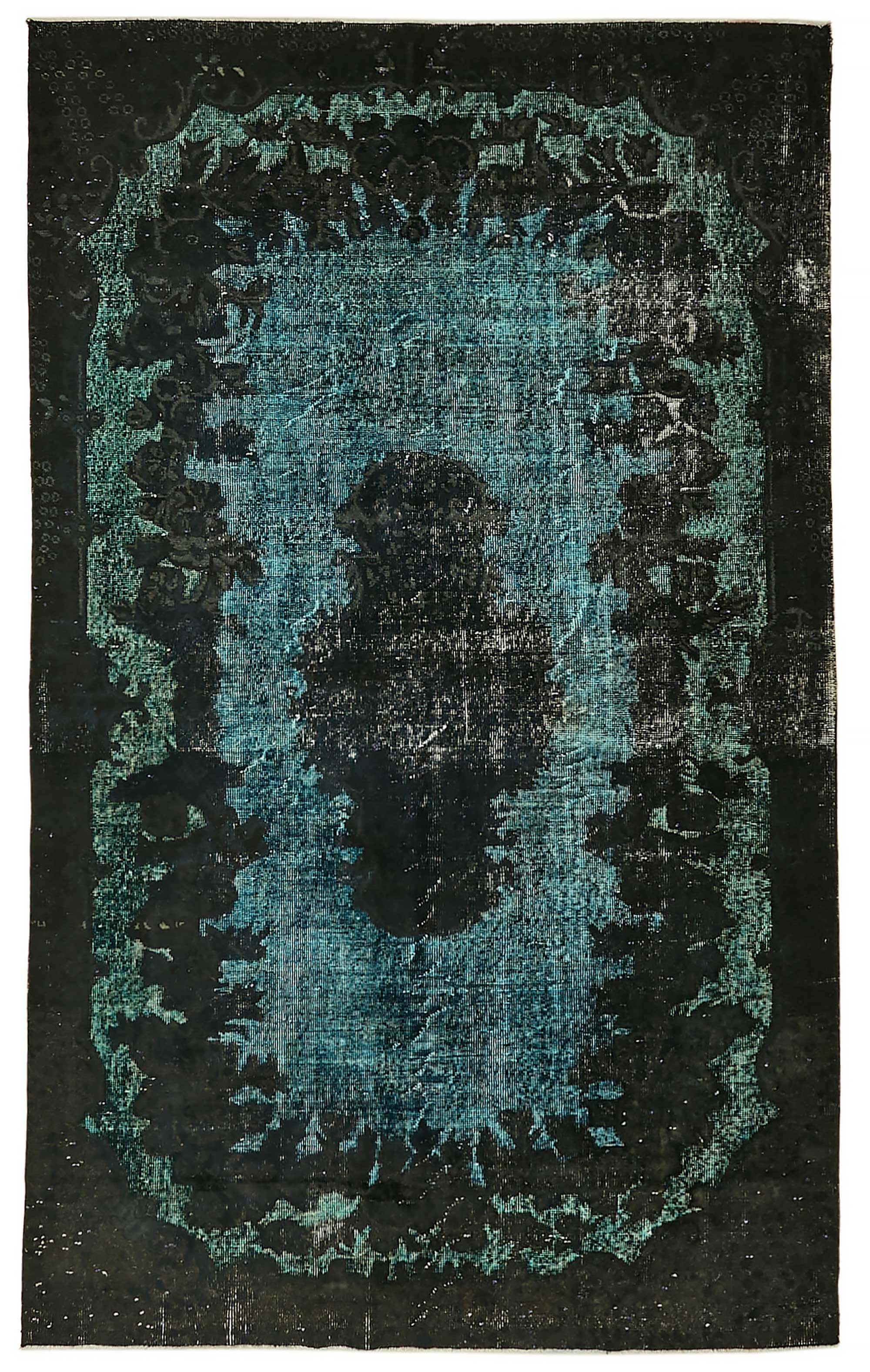 6x10 Vintage Hand-Carved Turkish Rug - 46895