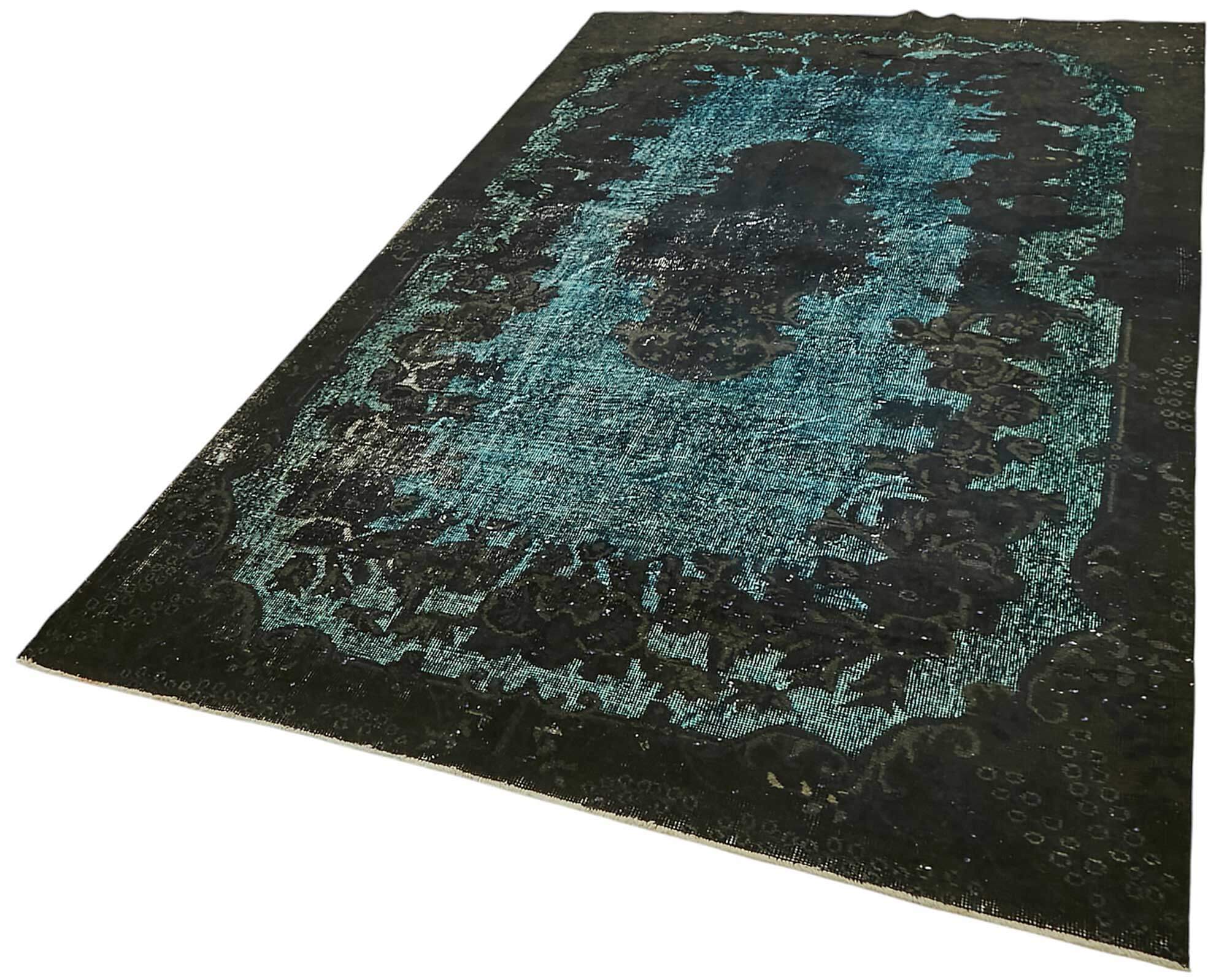 6x10 Vintage Hand-Carved Turkish Rug - 46895