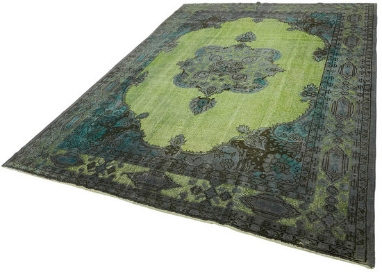 7x10 Vintage Hand-Carved Turkish Rug - 46896