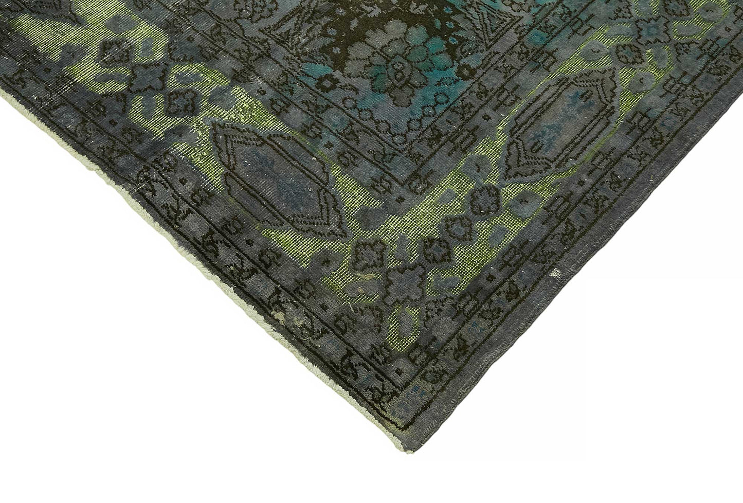 7x10 Vintage Hand-Carved Turkish Rug - 46896