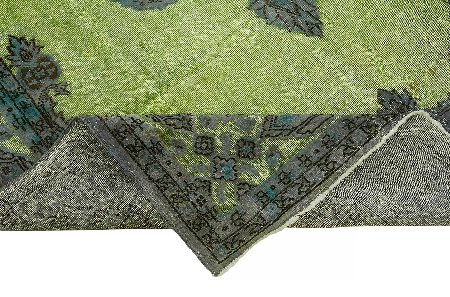 7x10 Vintage Hand-Carved Turkish Rug - 46896