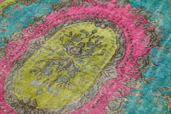 6x10 Vintage Hand-Carved Turkish Rug - 46898