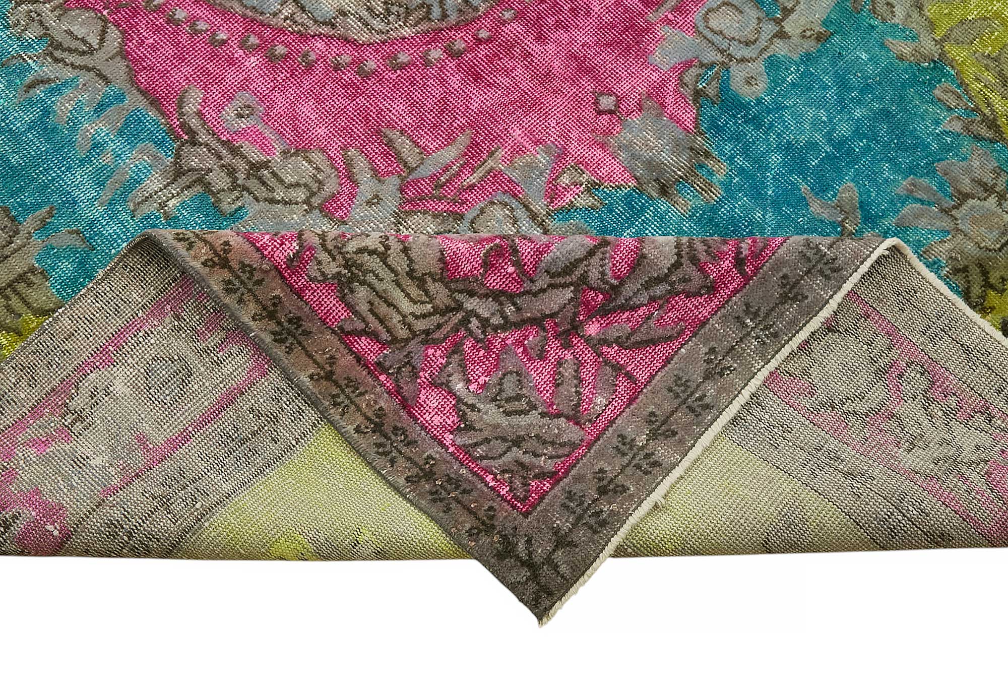 6x10 Vintage Hand-Carved Turkish Rug - 46898