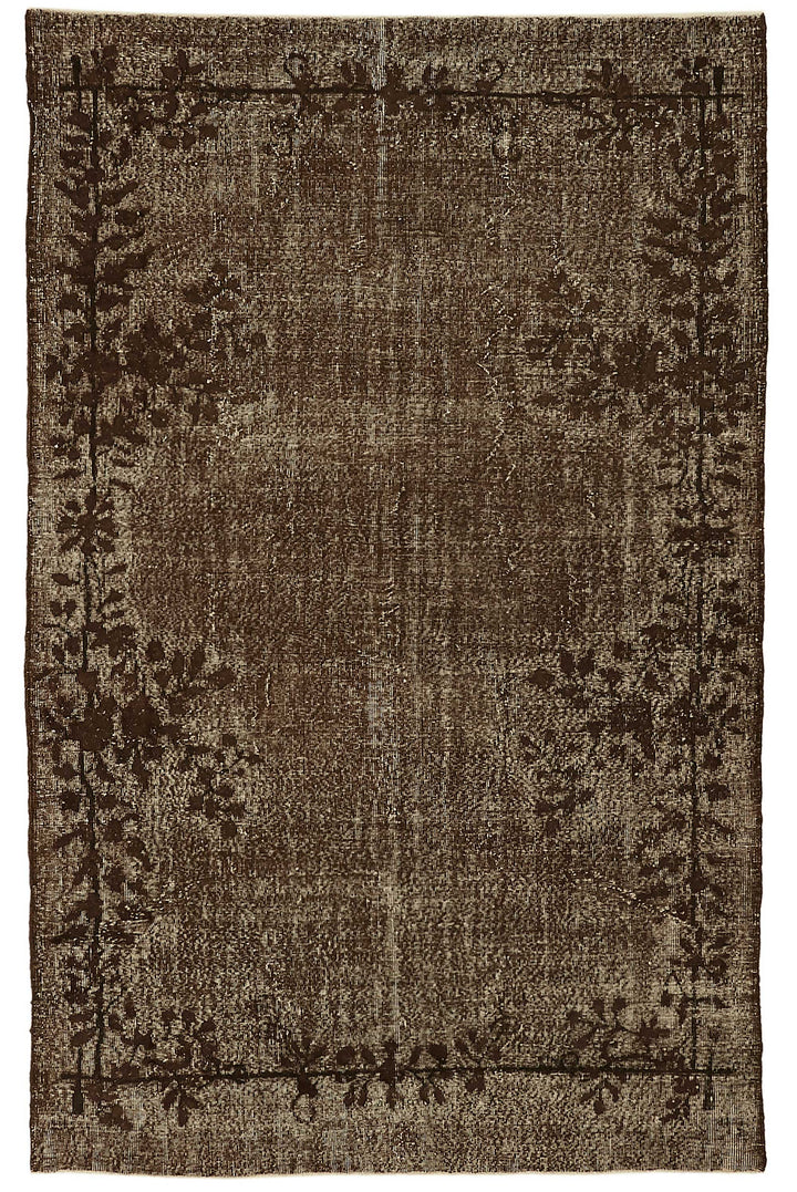 6x10 Vintage Hand-Carved Turkish Rug - 46900