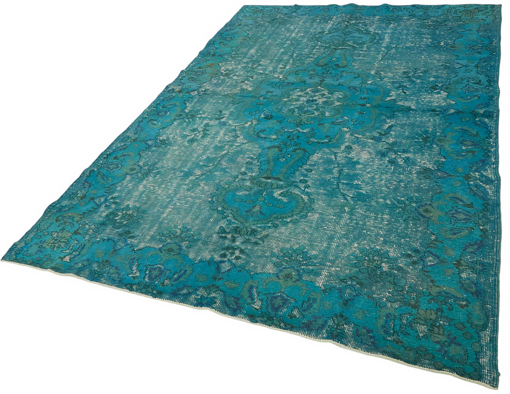 6x9 Vintage Hand-Carved Turkish Rug - 46902