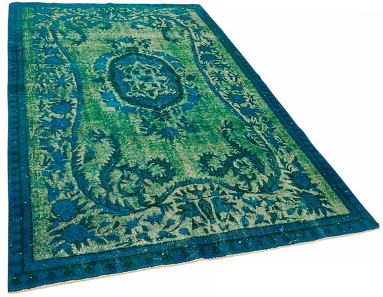 5x9 Vintage Hand-Carved Turkish Rug - 46905