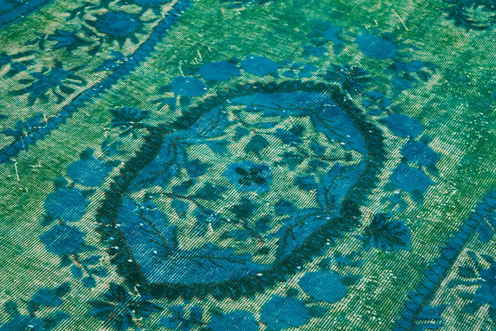 5x9 Vintage Hand-Carved Turkish Rug - 46905