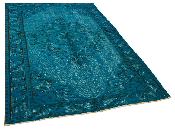 6x9 Vintage Hand-Carved Turkish Rug - 46907