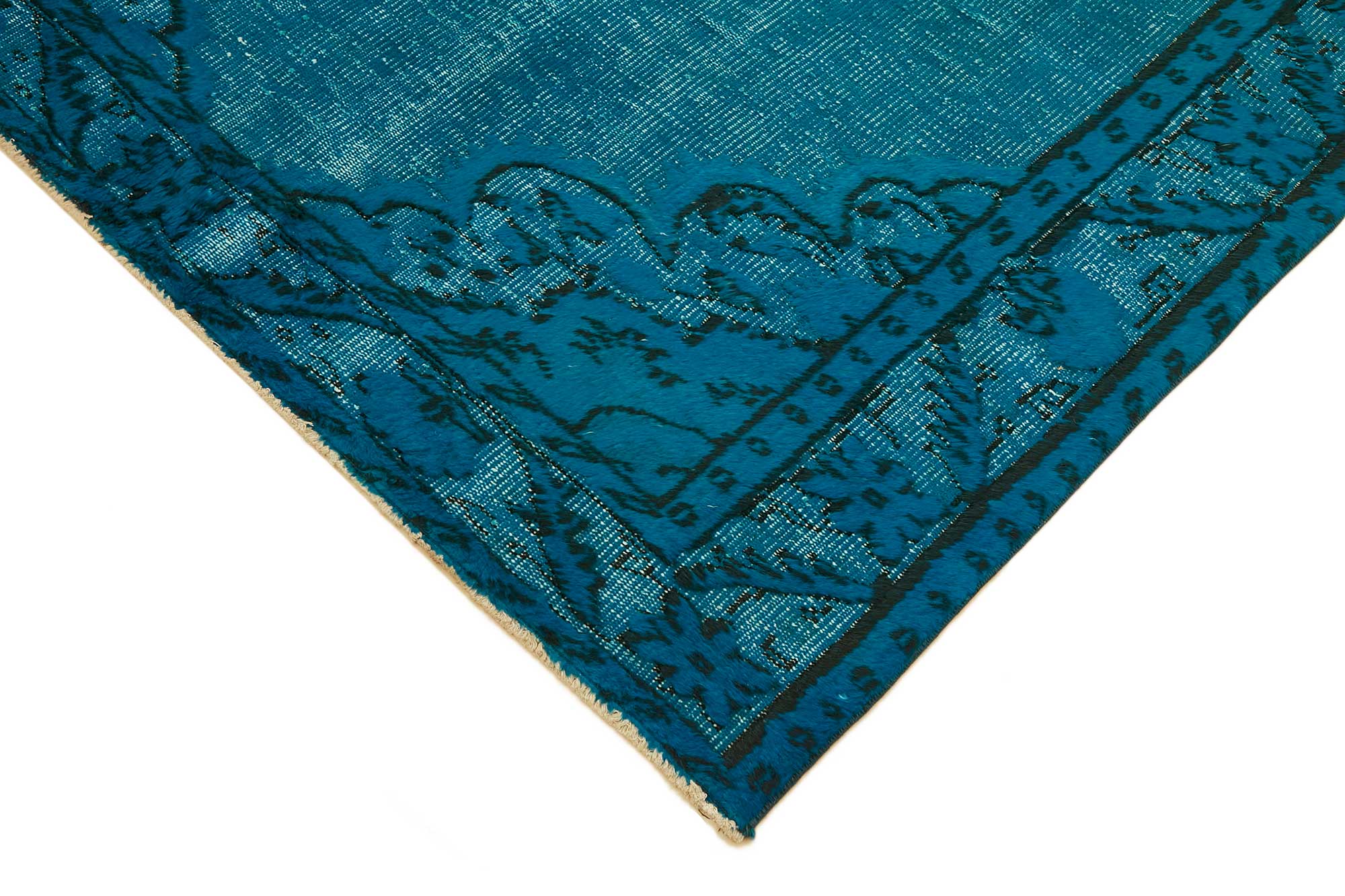 6x9 Vintage Hand-Carved Turkish Rug - 46907