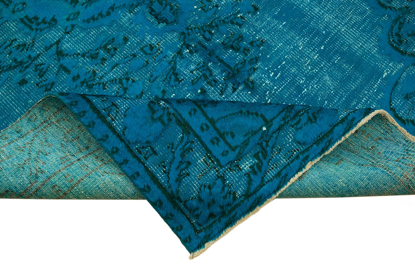 6x9 Vintage Hand-Carved Turkish Rug - 46907