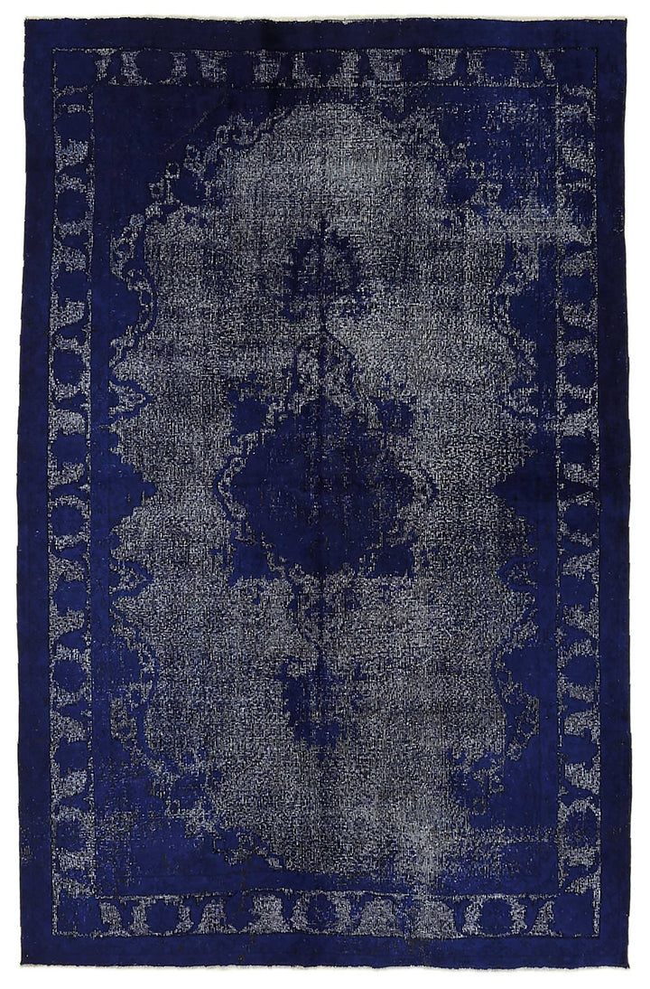 5x8 Vintage Hand-Carved Turkish Rug - 46908