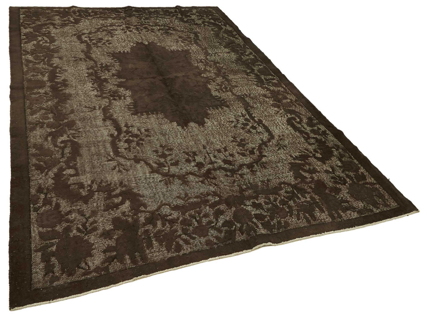 7x10 Vintage Hand-Carved Turkish Rug - 46910