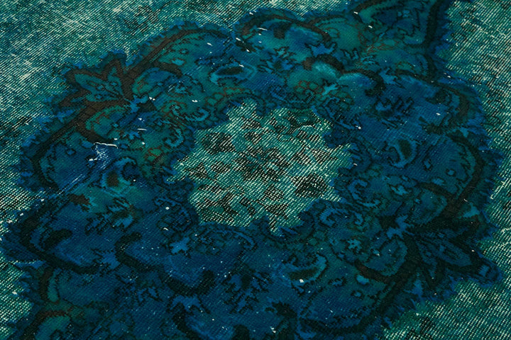 5x9 Vintage Hand-Carved Turkish Rug - 46911