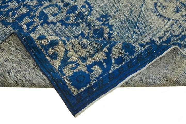 6x9 Vintage Hand-Carved Turkish Rug - 46912