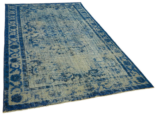 6x10 Vintage Hand-Carved Turkish Rug - 46913