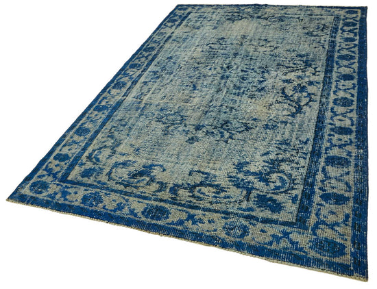 6x10 Vintage Hand-Carved Turkish Rug - 46913