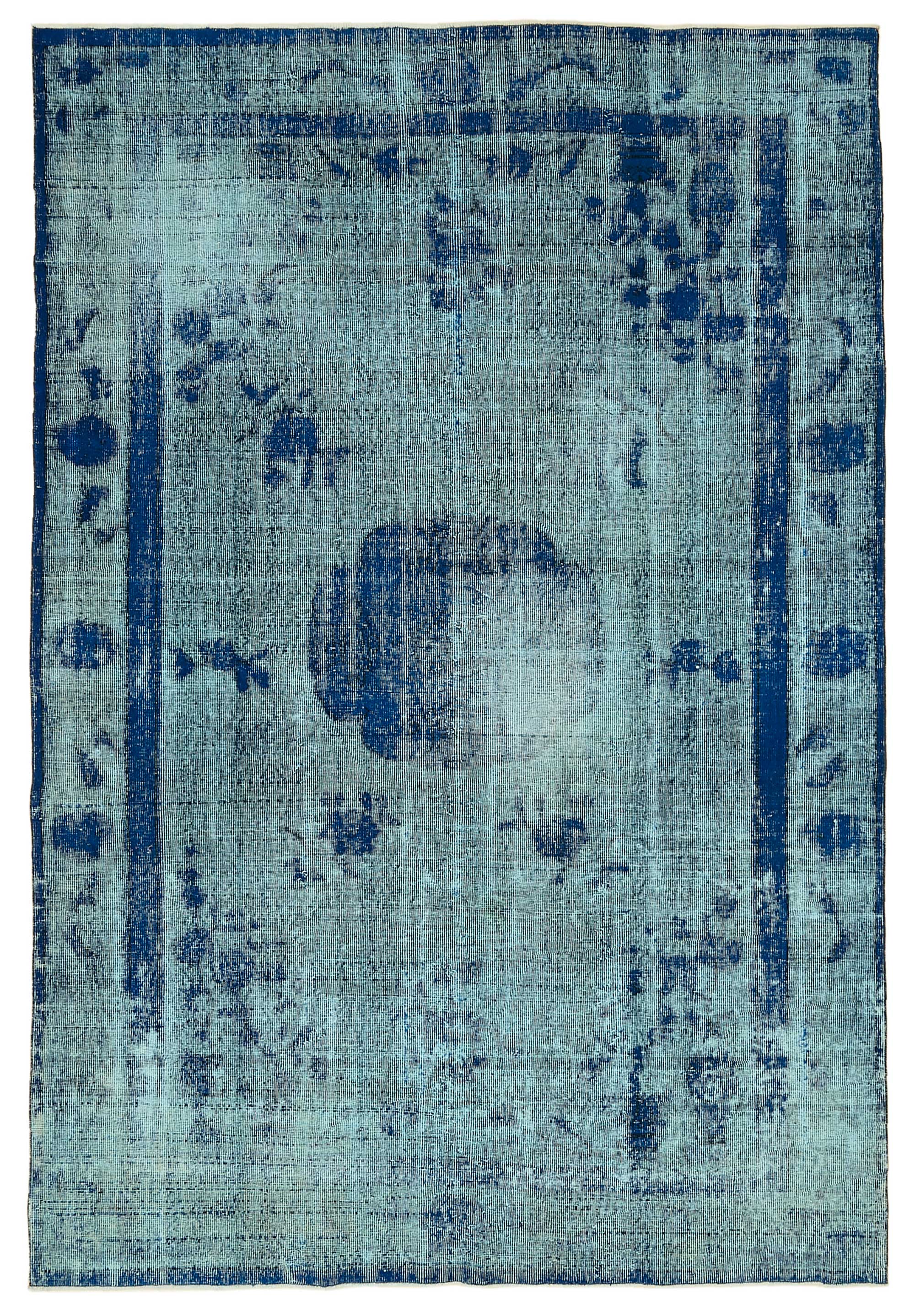 7x10 Vintage Hand-Carved Turkish Rug - 46916