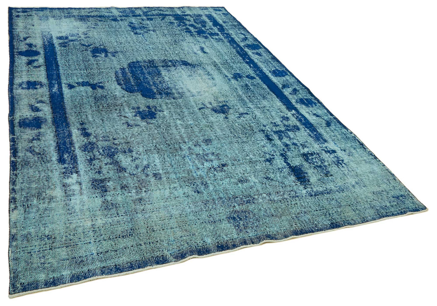 7x10 Vintage Hand-Carved Turkish Rug - 46916