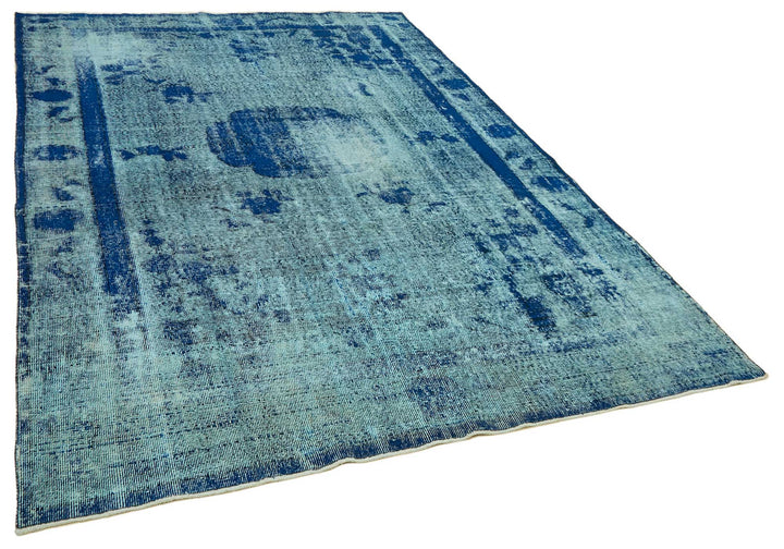 7x10 Vintage Hand-Carved Turkish Rug - 46916