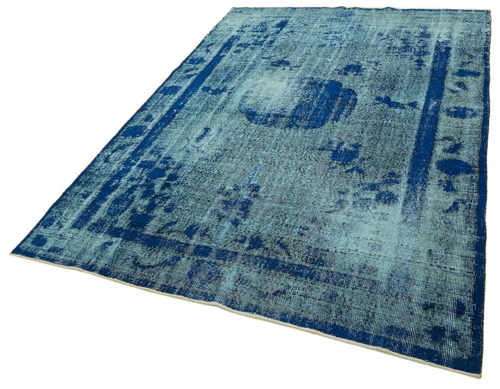 7x10 Vintage Hand-Carved Turkish Rug - 46916