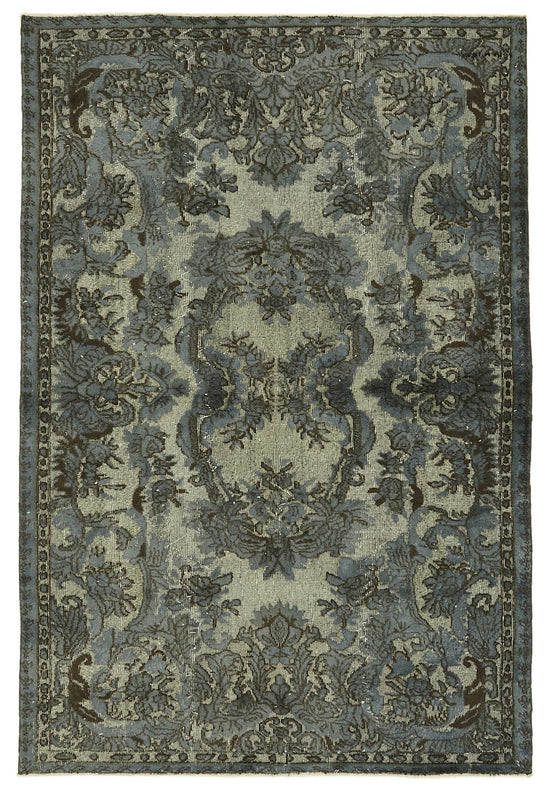 5x8 Vintage Hand-Carved Turkish Rug - 46917