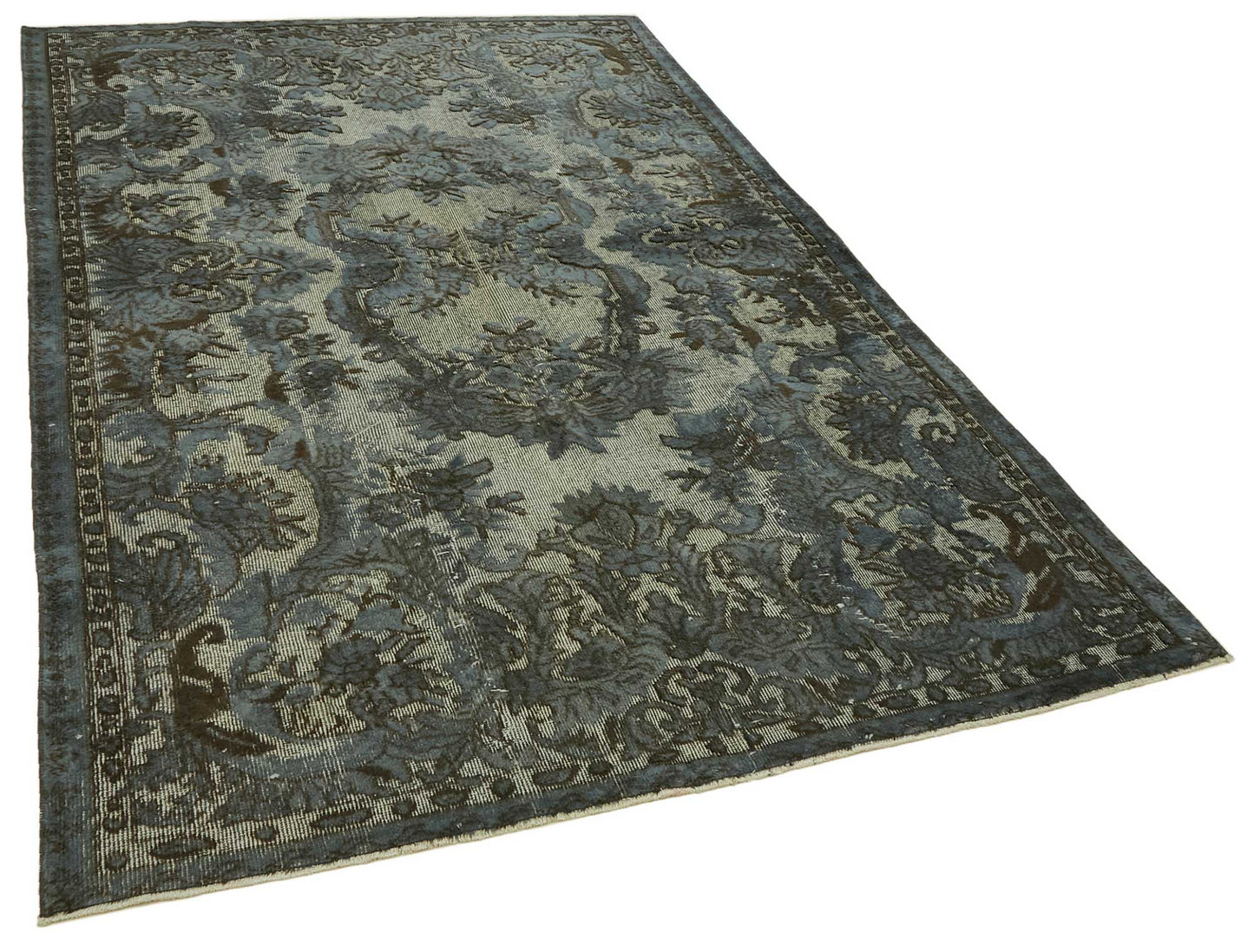 5x8 Vintage Hand-Carved Turkish Rug - 46917