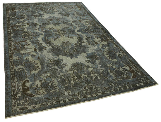 5x8 Vintage Hand-Carved Turkish Rug - 46917
