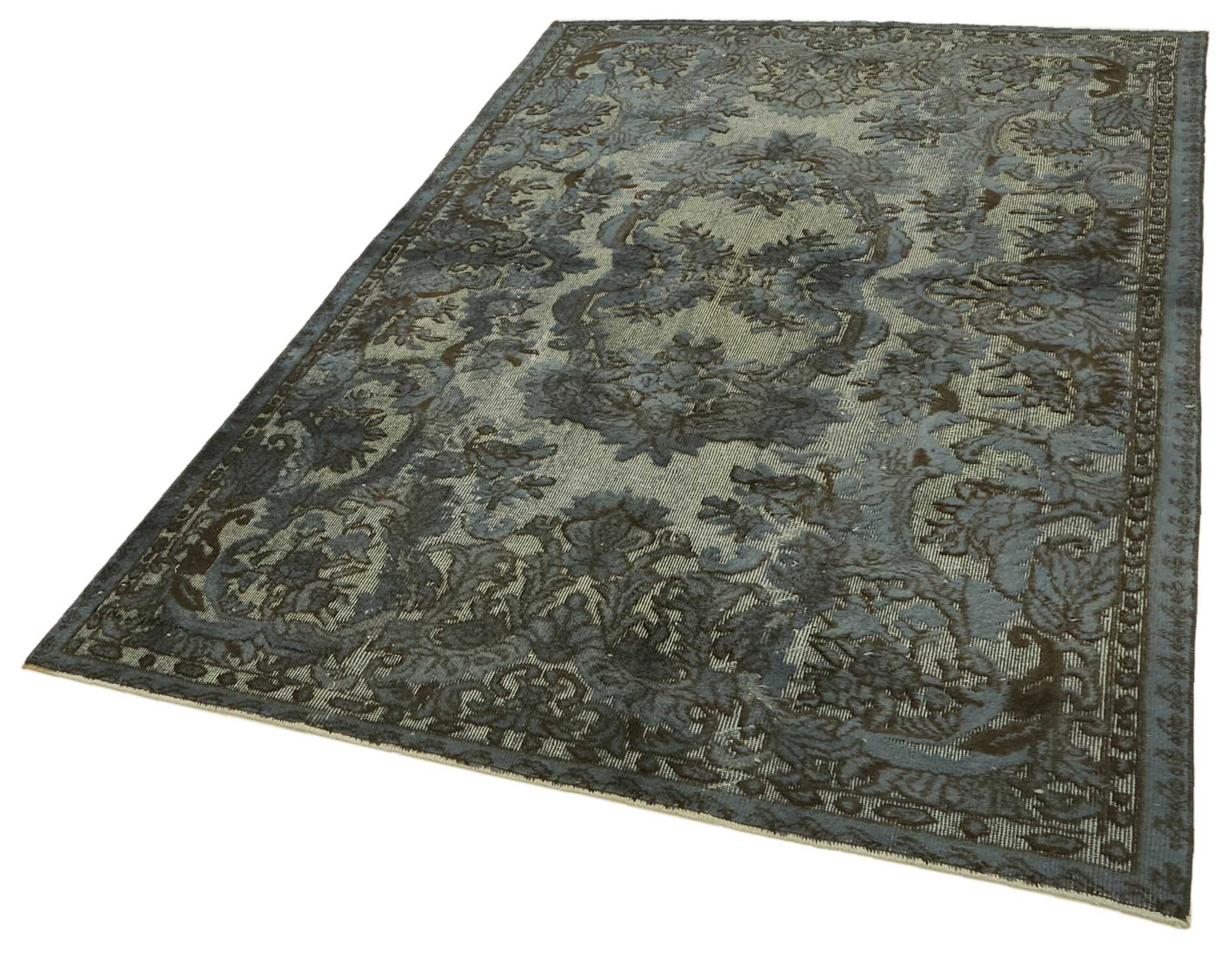 5x8 Vintage Hand-Carved Turkish Rug - 46917