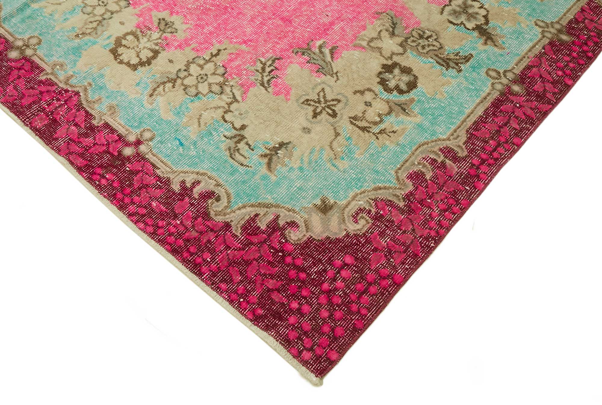 5x9 Vintage Hand-Carved Turkish Rug - 46920