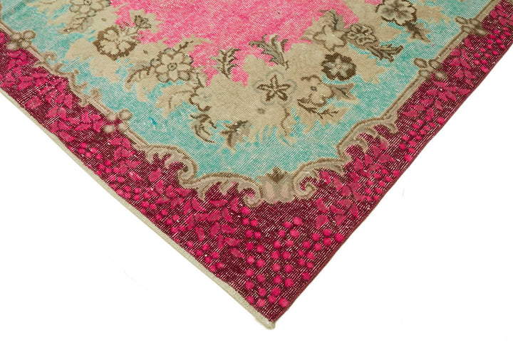 5x9 Vintage Hand-Carved Turkish Rug - 46920