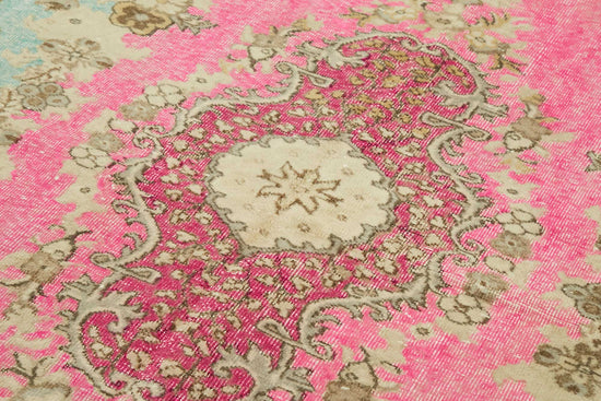5x9 Vintage Hand-Carved Turkish Rug - 46920
